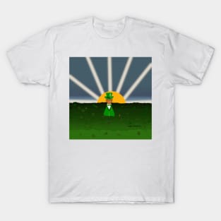 Oliver The Otter and Field of Shamrocks T-Shirt